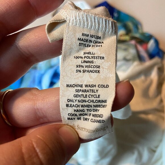 Soft Surroundings Women PXL Penelope Maxi Dress Tropical Sleeveless Floral Palm - Picture 6 of 9